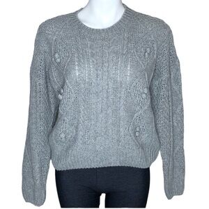 Kayla's Armoire gray crew neck sweater, NWT, medium
